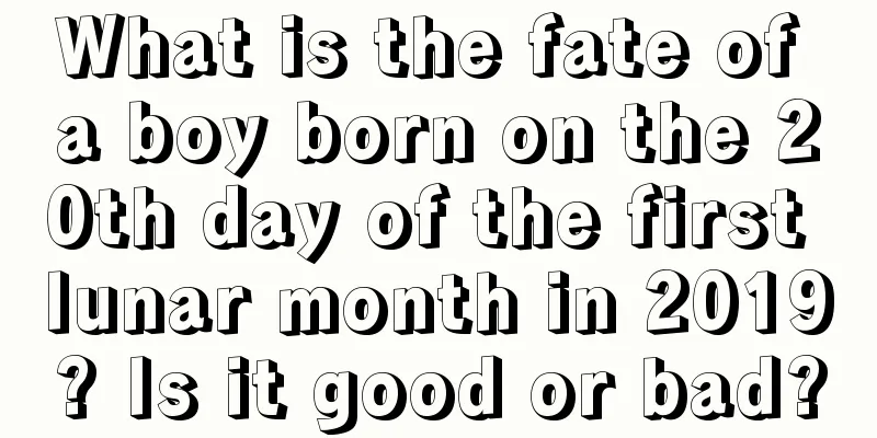 What is the fate of a boy born on the 20th day of the first lunar month in 2019? Is it good or bad?