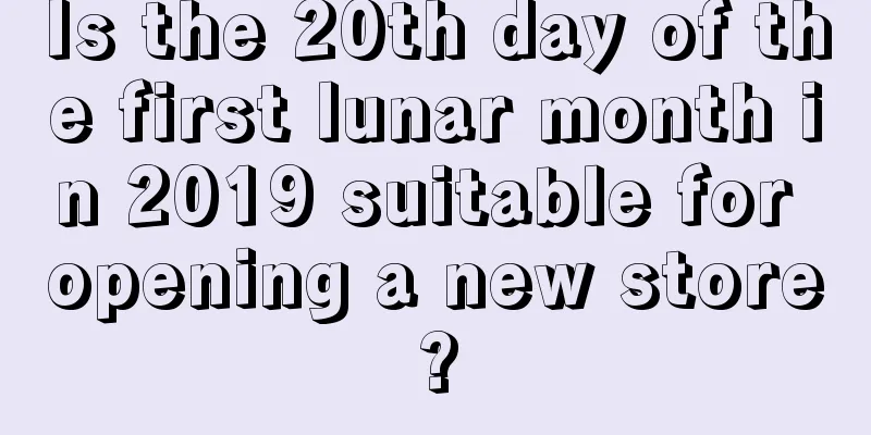 Is the 20th day of the first lunar month in 2019 suitable for opening a new store?