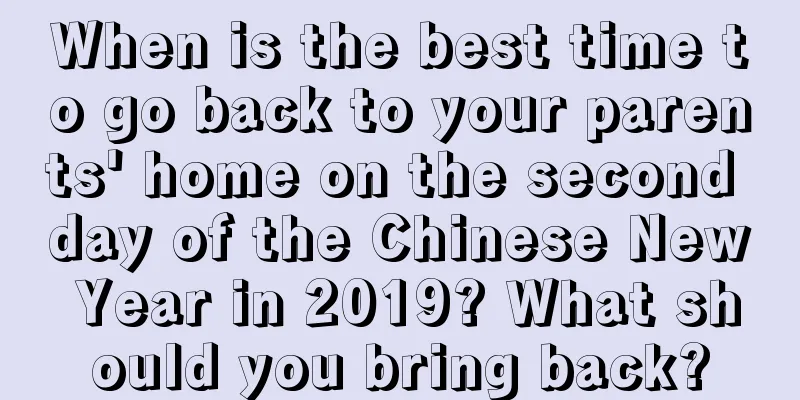 When is the best time to go back to your parents' home on the second day of the Chinese New Year in 2019? What should you bring back?