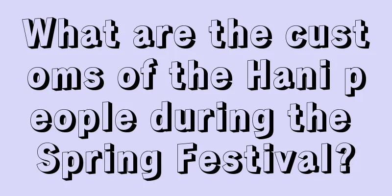 What are the customs of the Hani people during the Spring Festival?