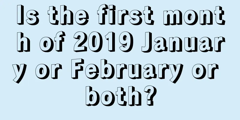 Is the first month of 2019 January or February or both?