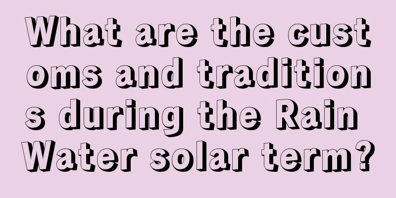 What are the customs and traditions during the Rain Water solar term?