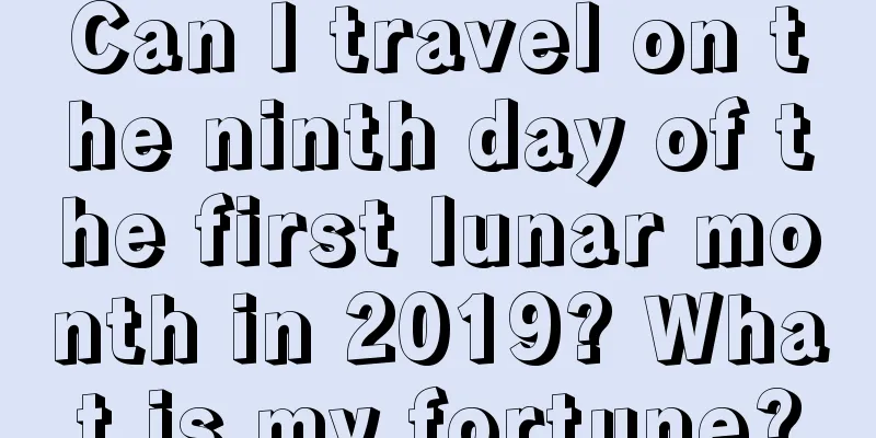 Can I travel on the ninth day of the first lunar month in 2019? What is my fortune?