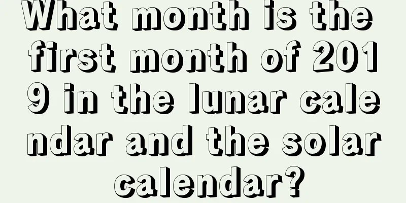 What month is the first month of 2019 in the lunar calendar and the solar calendar?