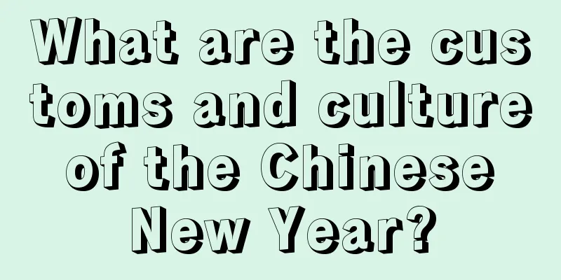 What are the customs and culture of the Chinese New Year?