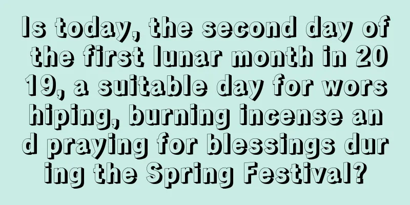 Is today, the second day of the first lunar month in 2019, a suitable day for worshiping, burning incense and praying for blessings during the Spring Festival?