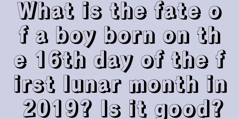 What is the fate of a boy born on the 16th day of the first lunar month in 2019? Is it good?