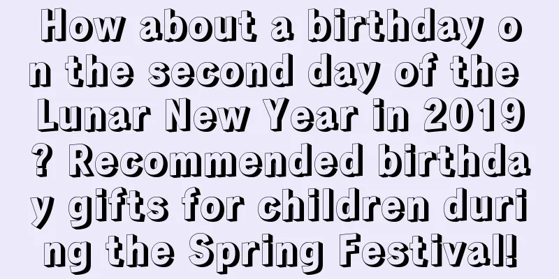 How about a birthday on the second day of the Lunar New Year in 2019? Recommended birthday gifts for children during the Spring Festival!