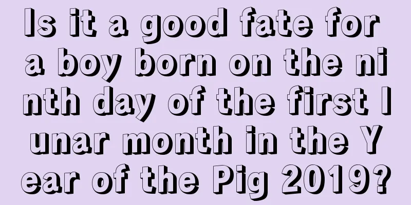 Is it a good fate for a boy born on the ninth day of the first lunar month in the Year of the Pig 2019?