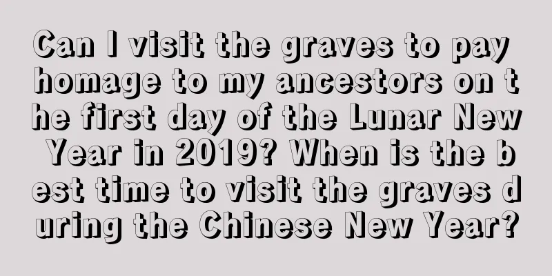 Can I visit the graves to pay homage to my ancestors on the first day of the Lunar New Year in 2019? When is the best time to visit the graves during the Chinese New Year?