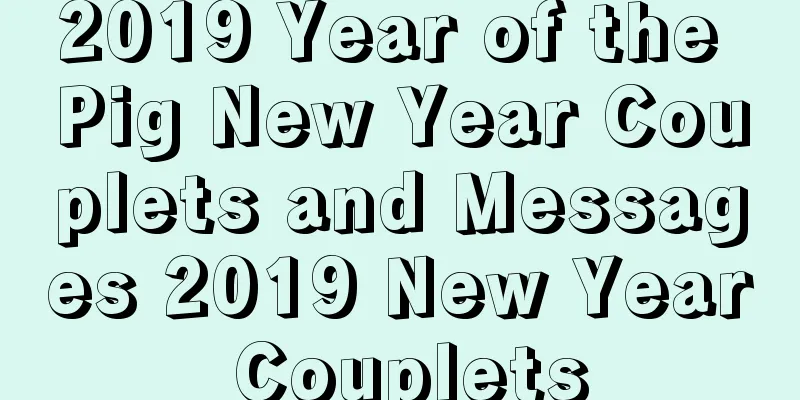 2019 Year of the Pig New Year Couplets and Messages 2019 New Year Couplets