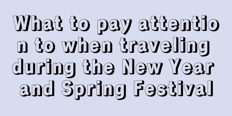 What to pay attention to when traveling during the New Year and Spring Festival