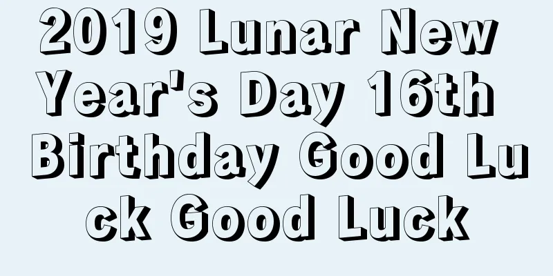 2019 Lunar New Year's Day 16th Birthday Good Luck Good Luck