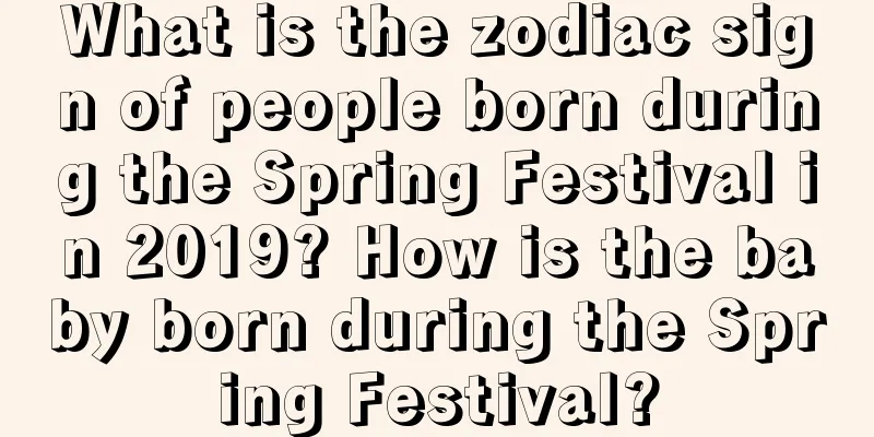 What is the zodiac sign of people born during the Spring Festival in 2019? How is the baby born during the Spring Festival?