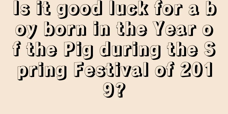 Is it good luck for a boy born in the Year of the Pig during the Spring Festival of 2019?