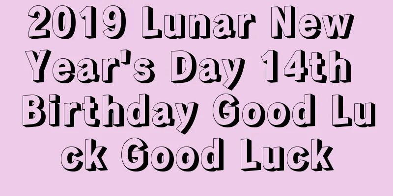 2019 Lunar New Year's Day 14th Birthday Good Luck Good Luck