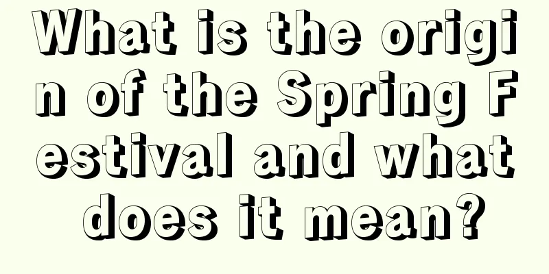 What is the origin of the Spring Festival and what does it mean?