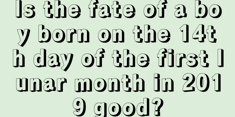 Is the fate of a boy born on the 14th day of the first lunar month in 2019 good?