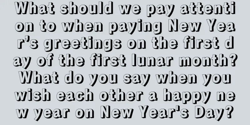 What should we pay attention to when paying New Year’s greetings on the first day of the first lunar month? What do you say when you wish each other a happy new year on New Year's Day?