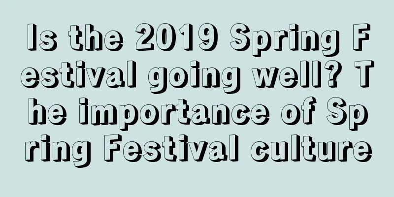 Is the 2019 Spring Festival going well? The importance of Spring Festival culture