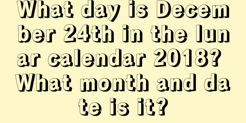 What day is December 24th in the lunar calendar 2018? What month and date is it?