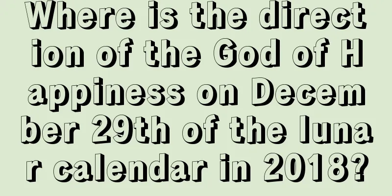 Where is the direction of the God of Happiness on December 29th of the lunar calendar in 2018?