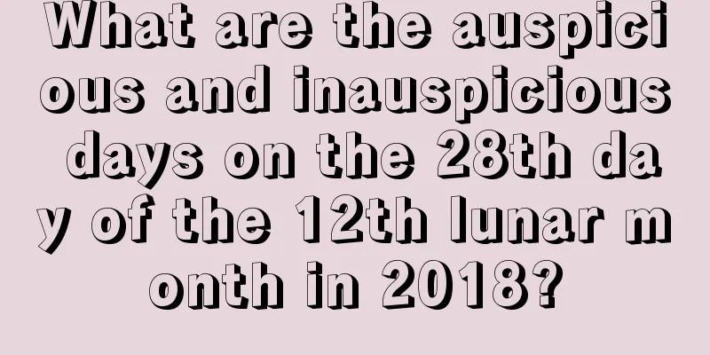 What are the auspicious and inauspicious days on the 28th day of the 12th lunar month in 2018?