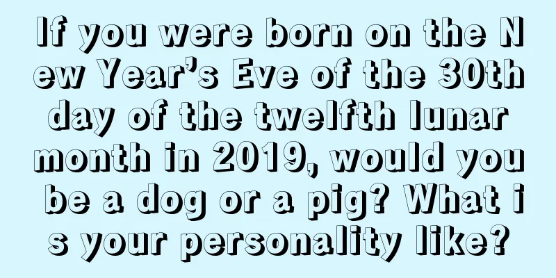 If you were born on the New Year’s Eve of the 30th day of the twelfth lunar month in 2019, would you be a dog or a pig? What is your personality like?