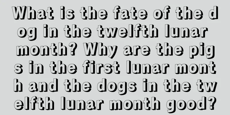 What is the fate of the dog in the twelfth lunar month? Why are the pigs in the first lunar month and the dogs in the twelfth lunar month good?