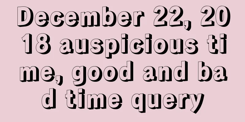 December 22, 2018 auspicious time, good and bad time query