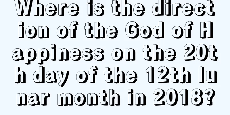 Where is the direction of the God of Happiness on the 20th day of the 12th lunar month in 2018?