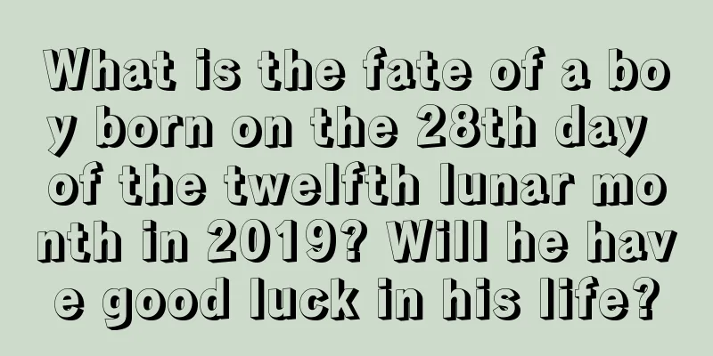 What is the fate of a boy born on the 28th day of the twelfth lunar month in 2019? Will he have good luck in his life?
