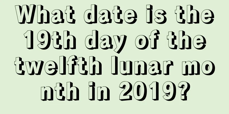 What date is the 19th day of the twelfth lunar month in 2019?