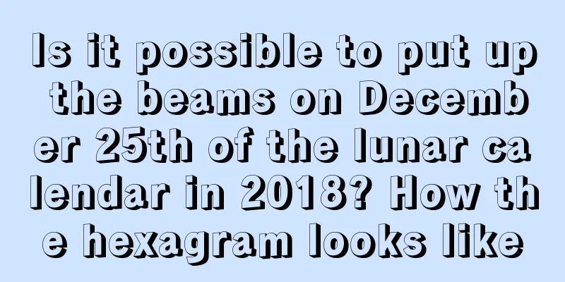Is it possible to put up the beams on December 25th of the lunar calendar in 2018? How the hexagram looks like