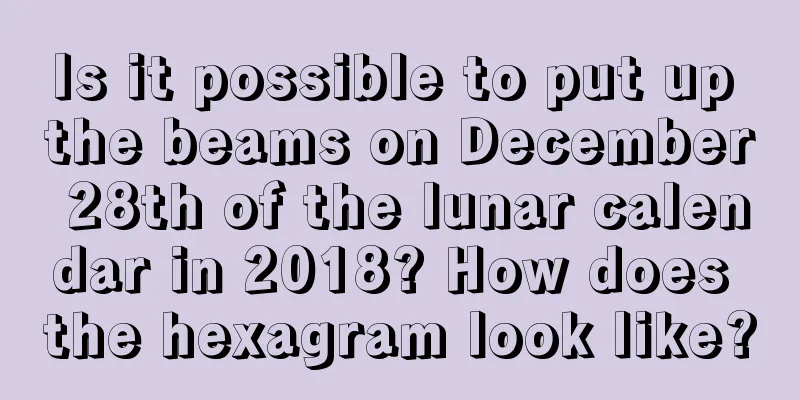 Is it possible to put up the beams on December 28th of the lunar calendar in 2018? How does the hexagram look like?