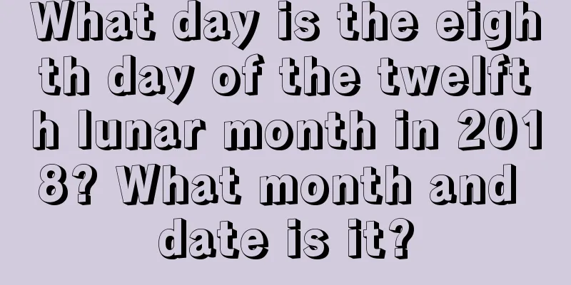 What day is the eighth day of the twelfth lunar month in 2018? What month and date is it?