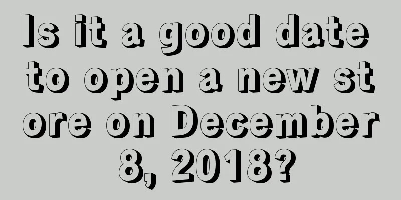 Is it a good date to open a new store on December 8, 2018?