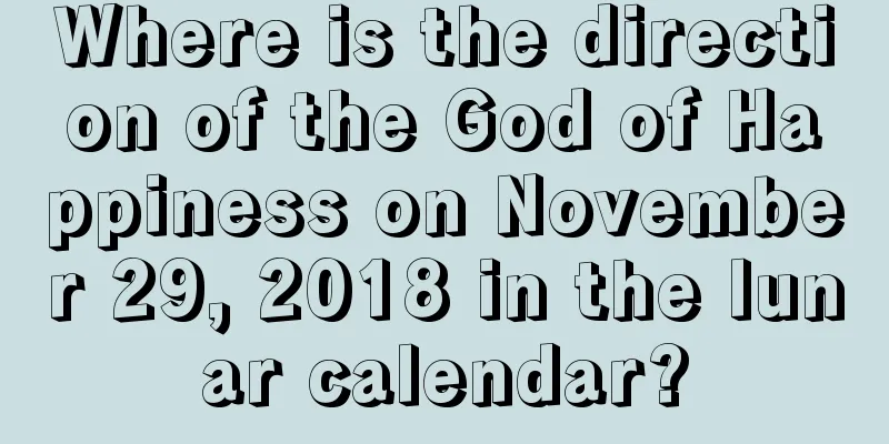 Where is the direction of the God of Happiness on November 29, 2018 in the lunar calendar?