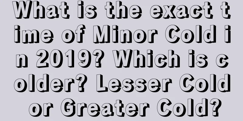 What is the exact time of Minor Cold in 2019? Which is colder? Lesser Cold or Greater Cold?