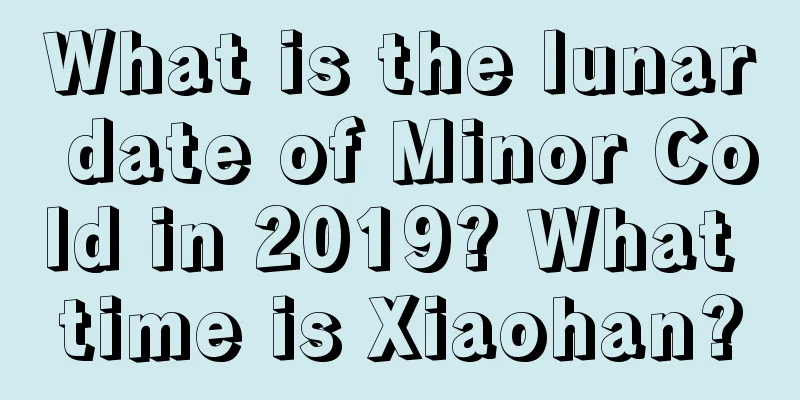 What is the lunar date of Minor Cold in 2019? What time is Xiaohan?