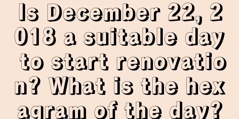 Is December 22, 2018 a suitable day to start renovation? What is the hexagram of the day?