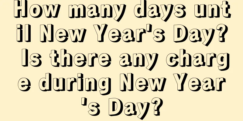 How many days until New Year's Day? Is there any charge during New Year's Day?