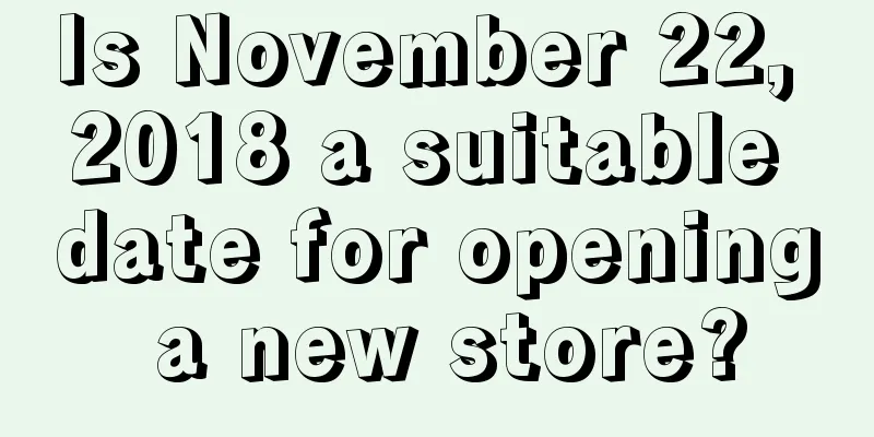 Is November 22, 2018 a suitable date for opening a new store?