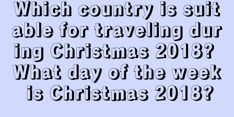 Which country is suitable for traveling during Christmas 2018? What day of the week is Christmas 2018?