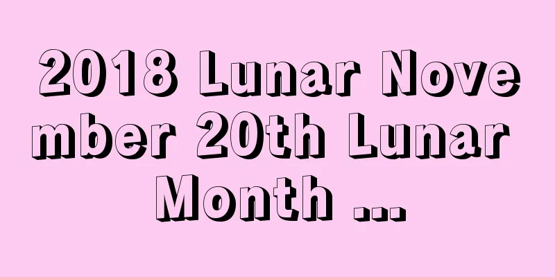 2018 Lunar November 20th Lunar Month ...