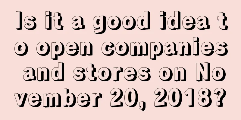 Is it a good idea to open companies and stores on November 20, 2018?
