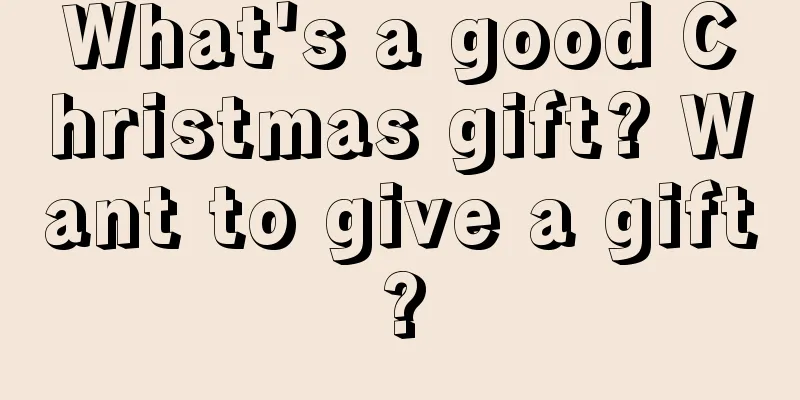What's a good Christmas gift? Want to give a gift?