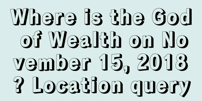 Where is the God of Wealth on November 15, 2018? Location query