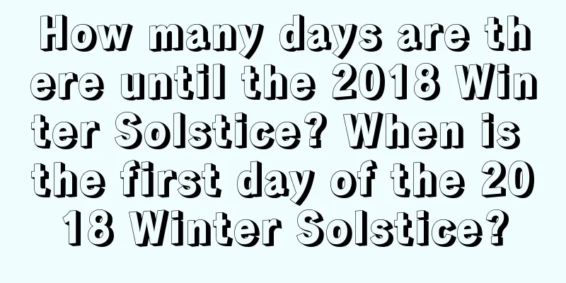 How many days are there until the 2018 Winter Solstice? When is the first day of the 2018 Winter Solstice?