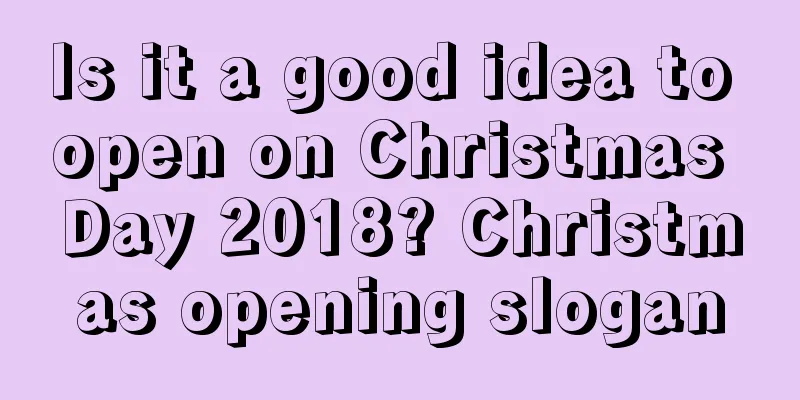 Is it a good idea to open on Christmas Day 2018? Christmas opening slogan